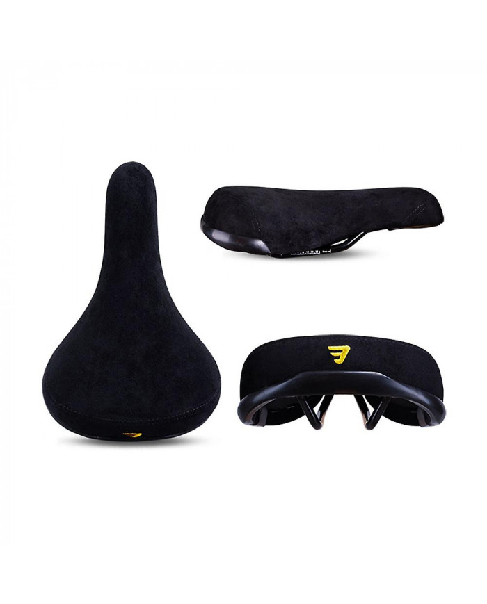 Funsea Selle De Vélo Wheelie Noir Avec Logos Siège Pour Vélos Flanelle Sièges De Vélo Broderie Logo 8mm Rail