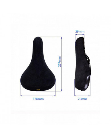 Funsea Selle De Vélo Wheelie Noir Avec Logos Siège Pour Vélos Flanelle Sièges De Vélo Broderie Logo 8mm Rail