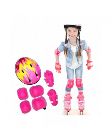 7 Pcs Set Enfants Enfants Casque Genou Coudière Cyclisme Skate Vélo Protecs