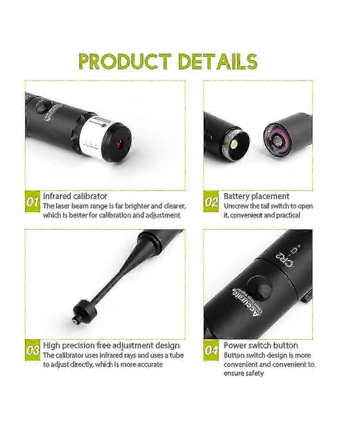 Kit de visée d’alésage avec boîte de transport Outils de chasse universels réglables Axe de visée léger résistant [...]