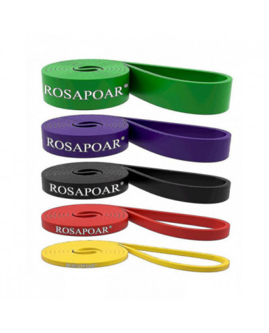 Ensemble de 5 bandes de résistance Pull Up Assist Exercise Workout Band Set for Fitness Strength haltérophilie et [...]