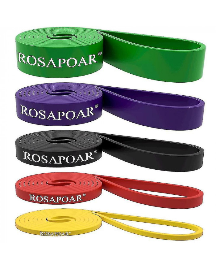 Ensemble de 5 bandes de résistance Pull Up Assist Exercise Workout Band Set for Fitness Strength haltérophilie et [...]