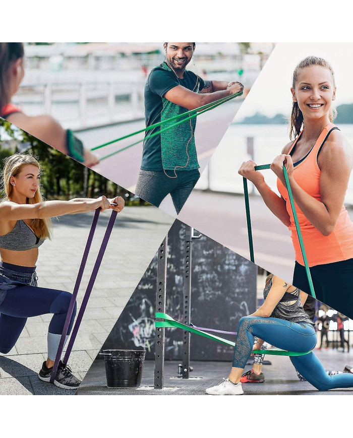 Ensemble de 5 bandes de résistance Pull Up Assist Exercise Workout Band Set for Fitness Strength haltérophilie et [...]