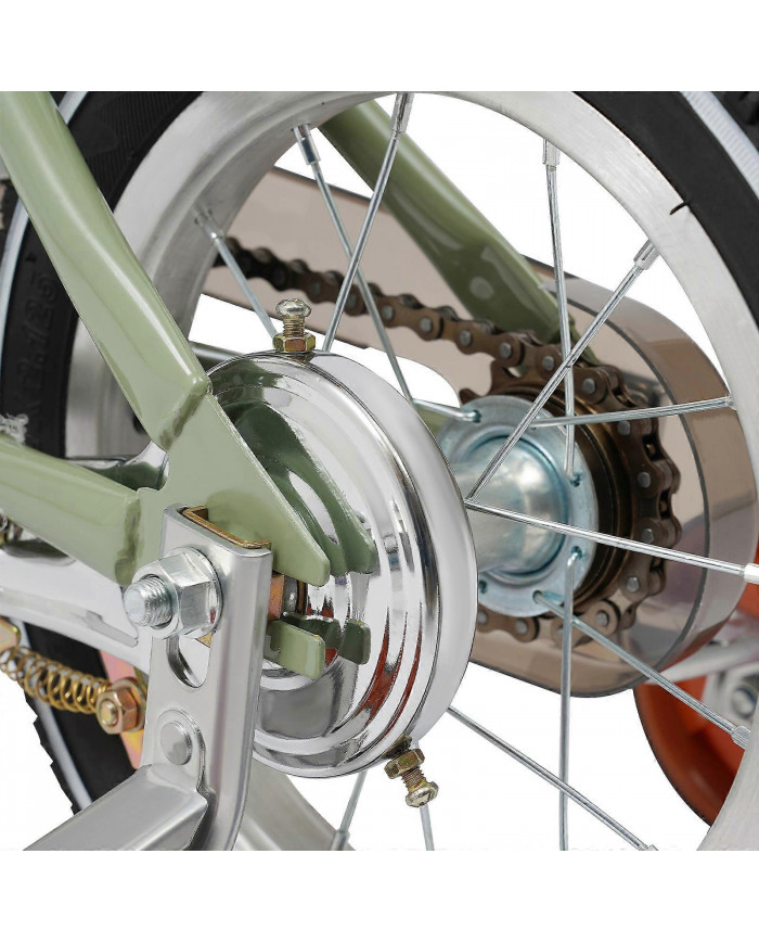 Vélo pour enfants de 12 pouces vert/jaune/rose