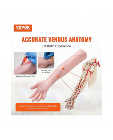 Kit de pratique de phlébotomie, kit de bras d’entraînement IV de simulation élevée avec sac de transport, pratique [...]
