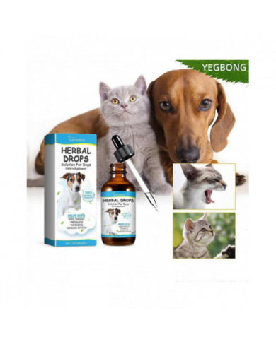 Traitement de la toux pour chiens, solution de gouttes à base de plantes pour les chiens complément alimentaire, [...]