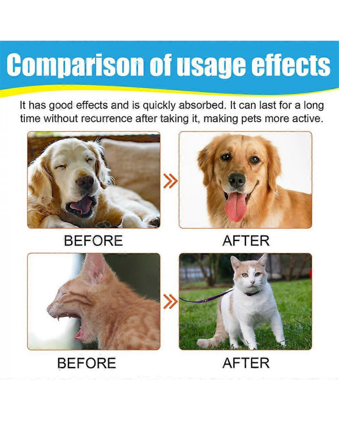 Traitement de la toux pour chiens, solution de gouttes à base de plantes pour les chiens complément alimentaire, [...]