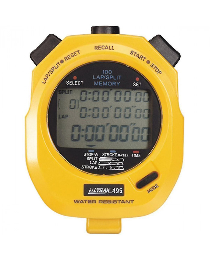 Ultrak 495-100 Chronomètre à mémoire double division - Jaune WG