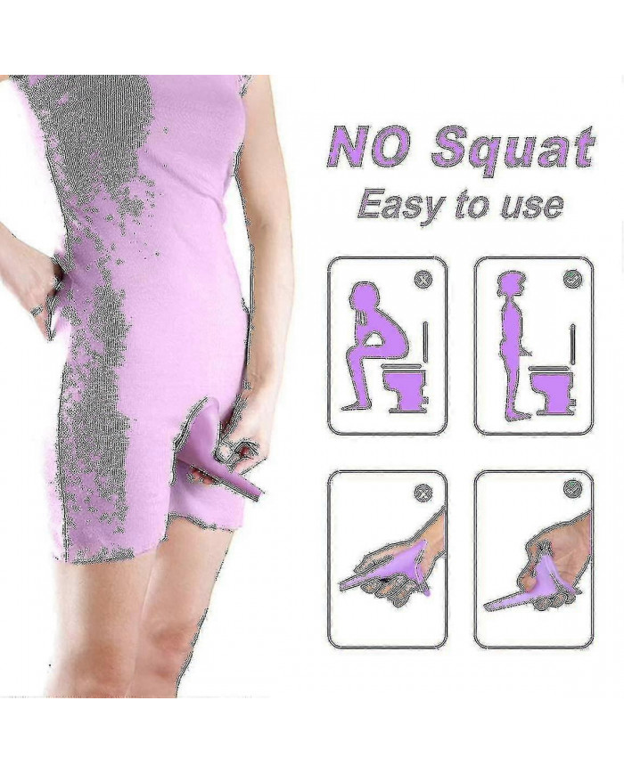 Dispositif d’urination féminine - Entonnoir d’urinoir 5 pièces pour femmes Entonnoir de pipi féminin réutilisable [...]