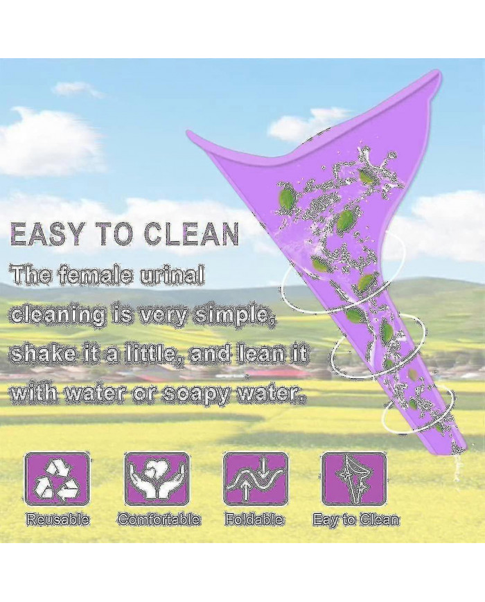 Dispositif d’urination féminine - Entonnoir d’urinoir 5 pièces pour femmes Entonnoir de pipi féminin réutilisable [...]