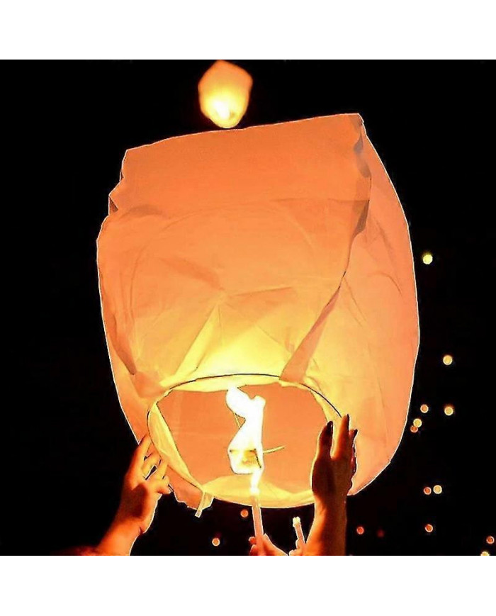 Lanternes de ciel Respectueux de l’environnement, biodégradable sans fil Lanterne en papier résistant au feu à [...]