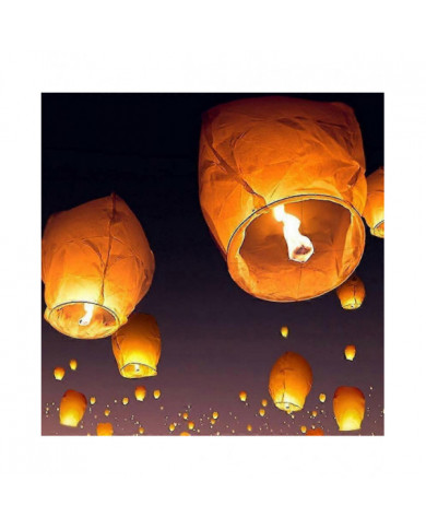 Lanternes de ciel Respectueux de l’environnement, biodégradable sans fil Lanterne en papier résistant au feu à [...]