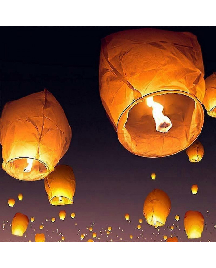Lanternes de ciel Respectueux de l’environnement, biodégradable sans fil Lanterne en papier résistant au feu à [...]