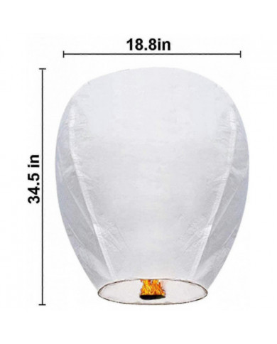 Lanternes de ciel Respectueux de l’environnement, biodégradable sans fil Lanterne en papier résistant au feu à [...]