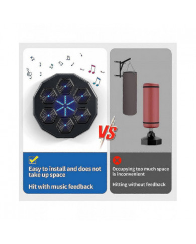 Machine de boxe de musique intelligenteJeu de boxe monté au mur, coussin de boxe électronique avec [...]