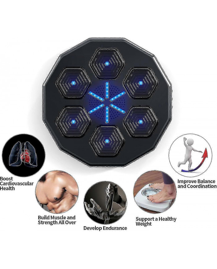 Machine de boxe de musique intelligenteJeu de boxe monté au mur, coussin de boxe électronique avec [...]