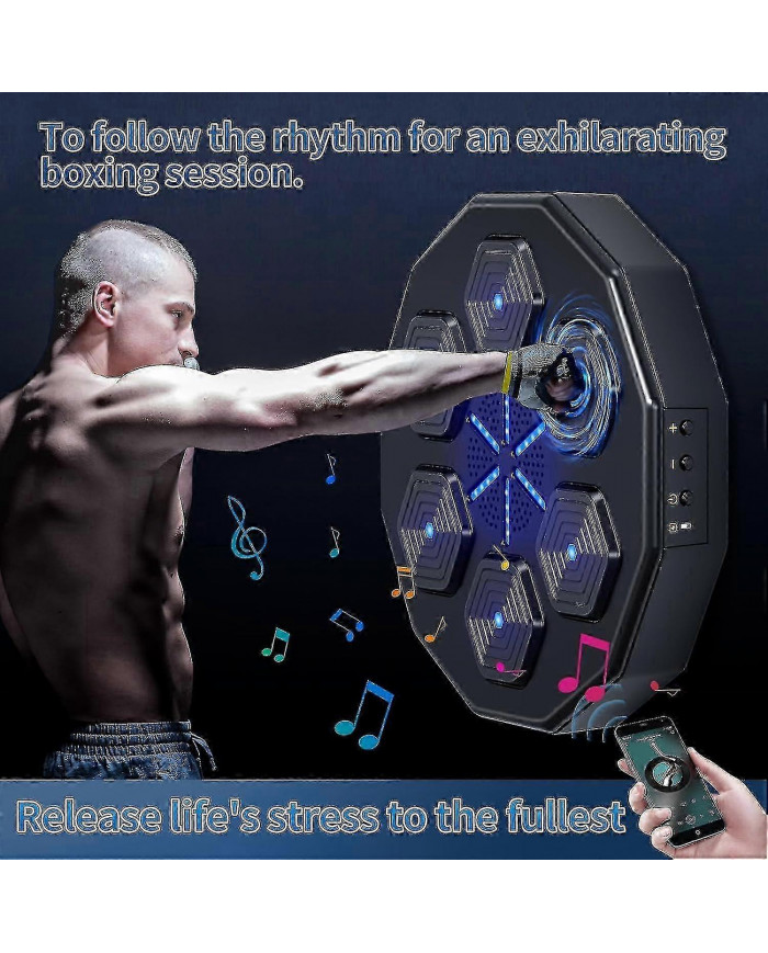 Machine de boxe de musique intelligenteJeu de boxe monté au mur, coussin de boxe électronique avec [...]