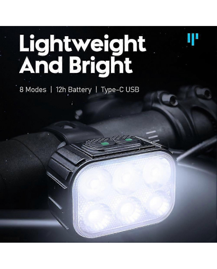 Ensemble d’éclairage de vélo super lumineux,Lumière LED rechargeable USB de vélo,Lumière de vélo pour la conduite [...]