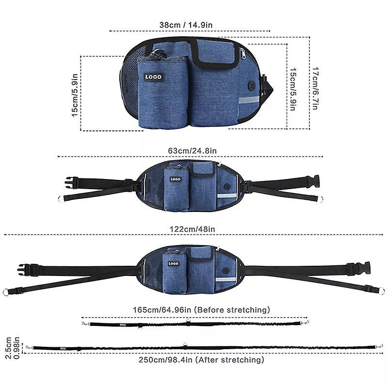 Hands Free Dog Running Leashes Waist Treats Bag Set Candy Pouch For Dog Pet Walking Jogging Dog Feed Bowls Storage [...]