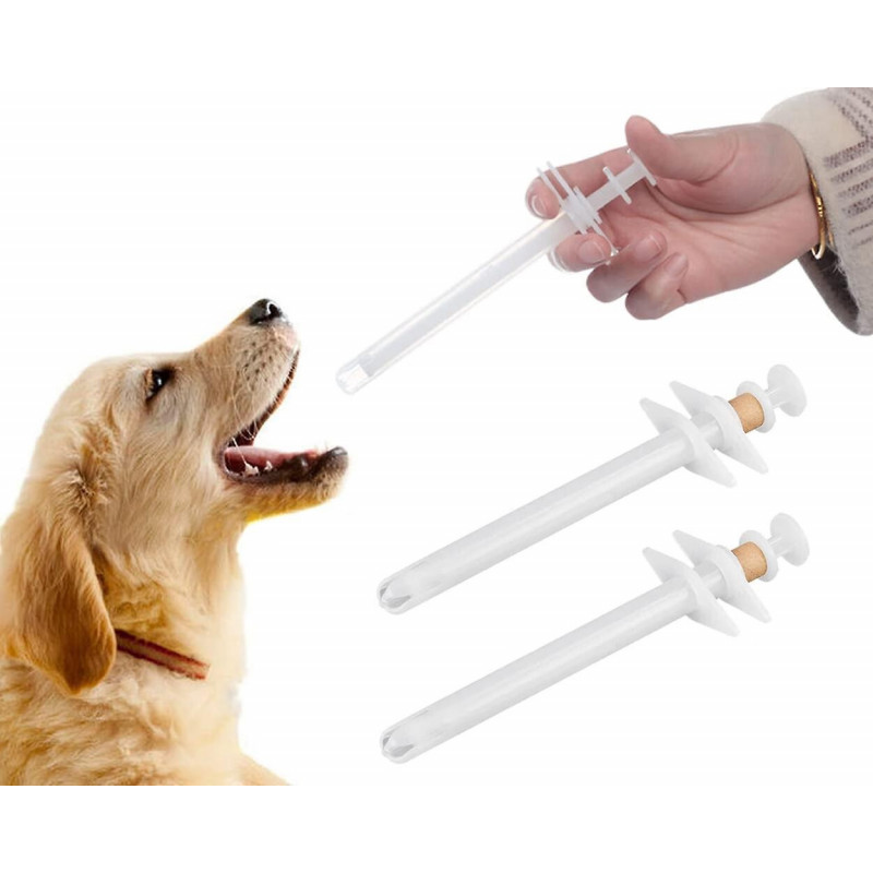 Pet Piller 4 Pieces Plastic Pet Pill Poppers Handy Durable Pet Pill Dispenser