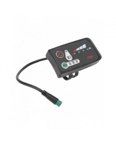 Panneau d’affichage électrique de modification de vélo électrique avec prise mâle étanche 5p pour guidon de 22,2 mm