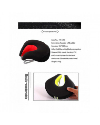 Selle de vélo pas de nez Selle de vélo de montagne épaissi Super Soft Cushio