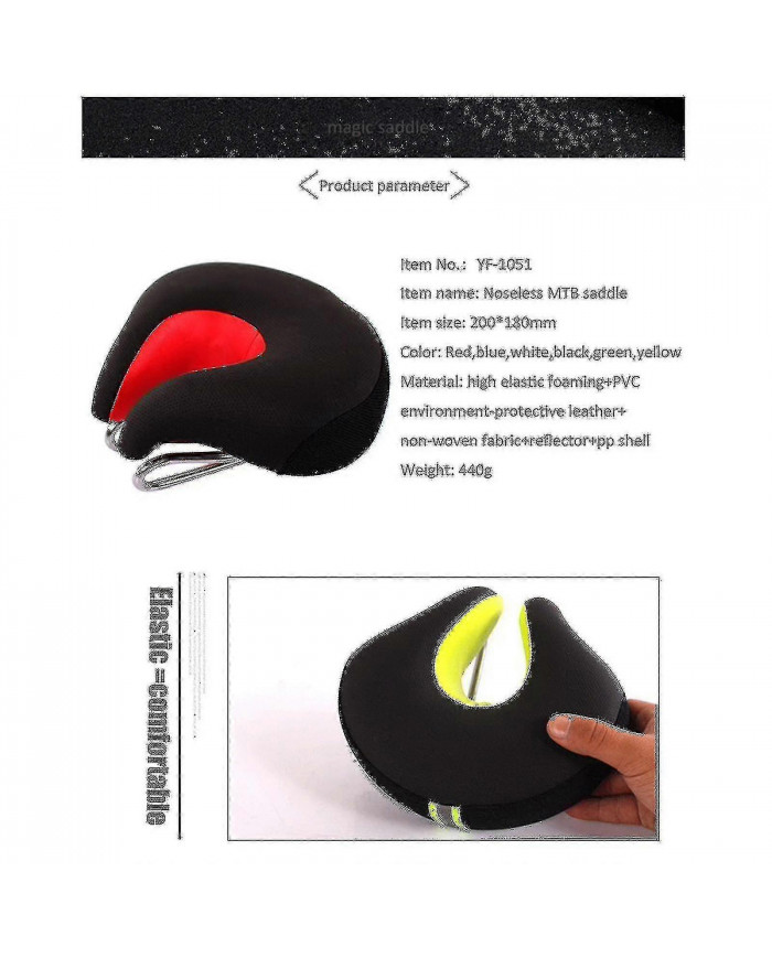 Selle de vélo pas de nez Selle de vélo de montagne épaissi Super Soft Cushio