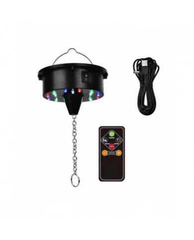 Lumières rotatives du moteur de boule disco avec télécommande, 18 LED pour 12, 16, 20, 24 pouces Mirror Ball [...]