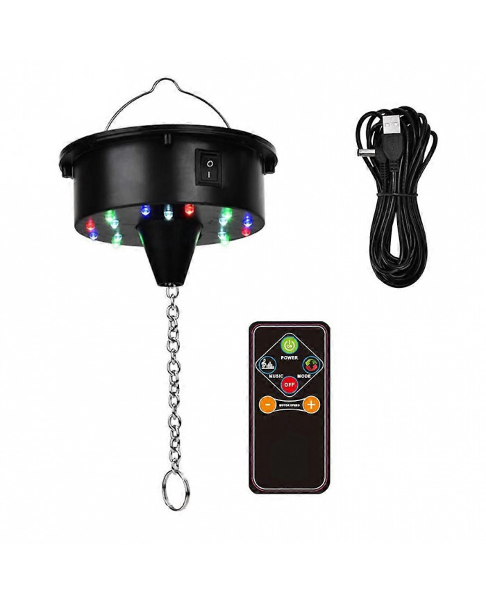 Lumières rotatives du moteur de boule disco avec télécommande, 18 LED pour 12, 16, 20, 24 pouces Mirror Ball [...]