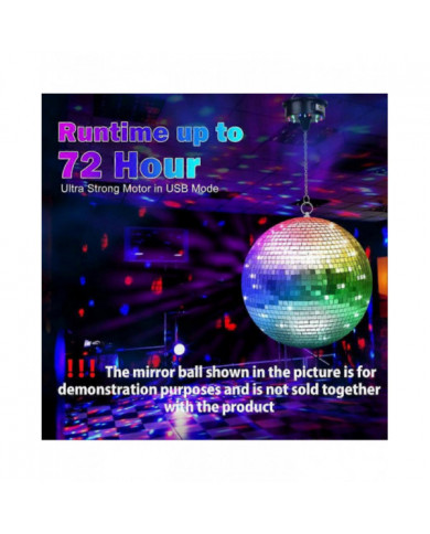 Lumières rotatives du moteur de boule disco avec télécommande, 18 LED pour 12, 16, 20, 24 pouces Mirror Ball [...]