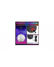 Lumières rotatives du moteur de boule disco avec télécommande, 18 LED pour 12, 16, 20, 24 pouces Mirror Ball [...]