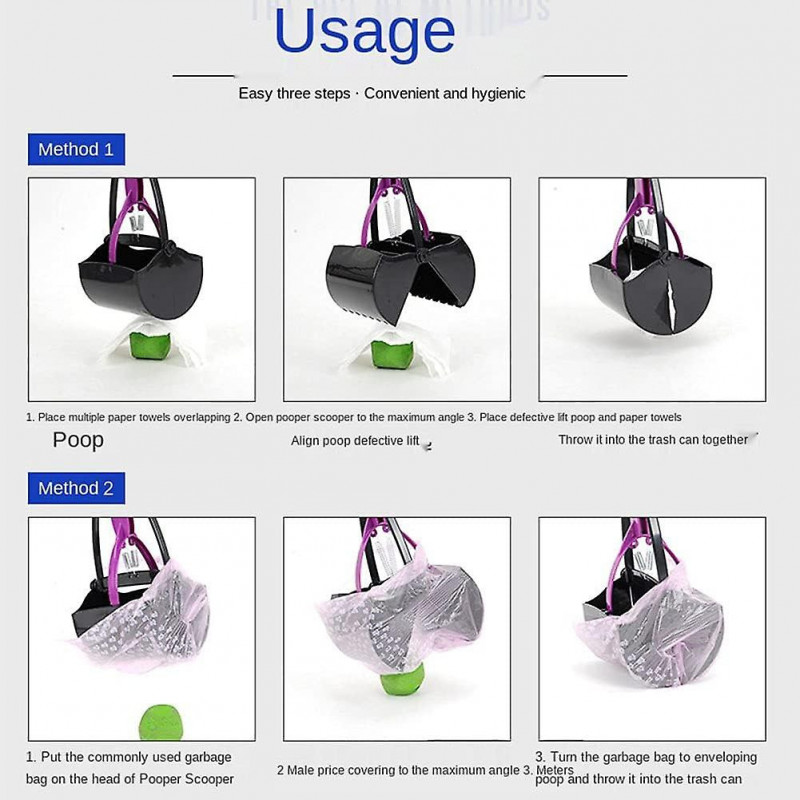 Poop Shovel, Poop Tongs for Dogs and Cats, for Cleaning Medium and Large Poop Crday Gift