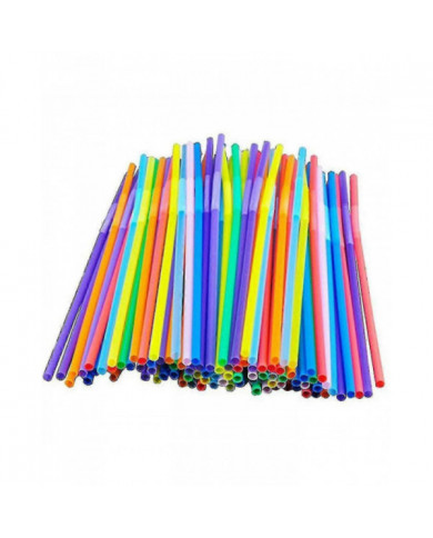 1000x Pailles en plastique Bendy Pailles colorées Anniversaire Mariage Fête d’été Boisson