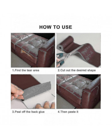 Autocollant de réparation de cuir Patch Canapé Canapé Siège d’auto Chaise Rénovation Autocollant
