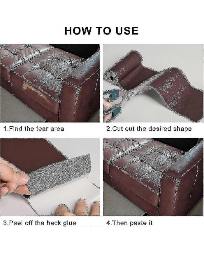 Autocollant de réparation de cuir Patch Canapé Canapé Siège d’auto Chaise Rénovation Autocollant