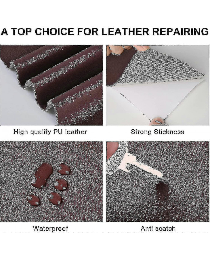 Autocollant de réparation de cuir Patch Canapé Canapé Siège d’auto Chaise Rénovation Autocollant