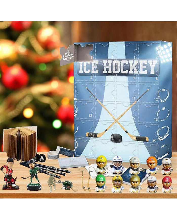 Calendrier de l’Avent Hockey sur glace 2024 pour les enfants et la famille, Calendrier du compte à rebours de Noël [...]