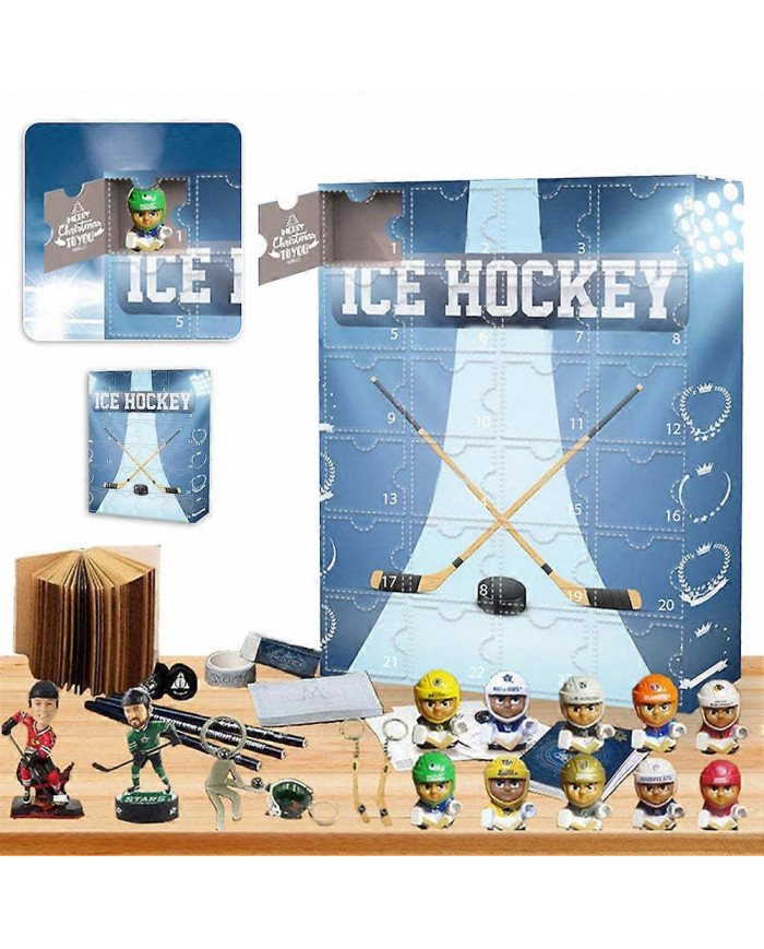 Calendrier de l’Avent Hockey sur glace 2024 pour les enfants et la famille, Calendrier du compte à rebours de Noël [...]