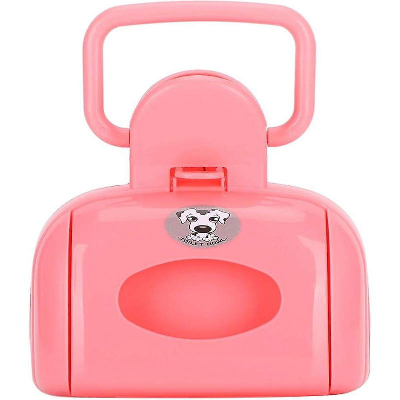 Pets Pooper Scooper,Pink Dog Waste Cleaning Tool with Storage Case Humanized Crday Gift