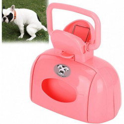 Pets Pooper Scooper,Pink Dog Waste Cleaning Tool with Storage Case Humanized Crday Gift
