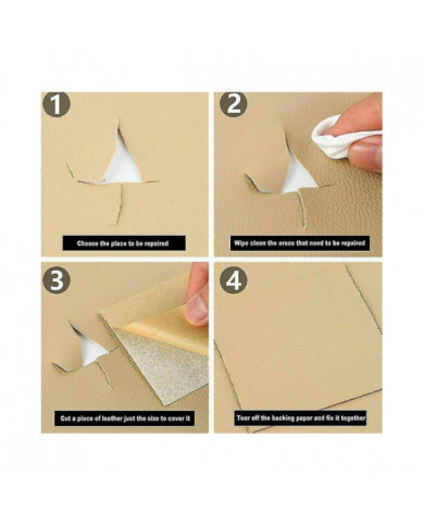 Autocollant de réparation de cuir Patch Canapé Canapé Siège d’auto Chaise Rénovation Autocollant