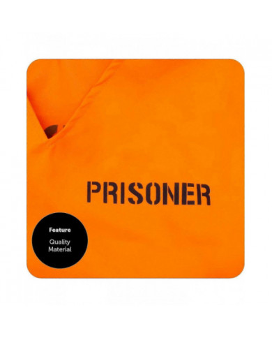 Adultes Prisonniers Condamné Orange Prisonnier Top Orange Pantalon Orange Assorti Cops Voleurs xi
