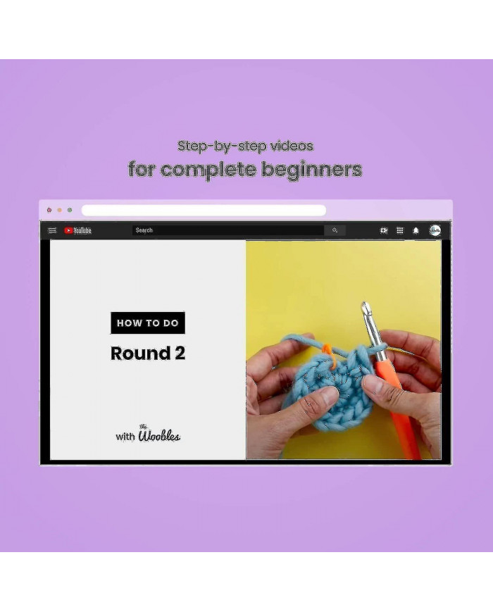 Kit de crochet pour débutants bricolage au Crochet Kit d’animaux en peluche Kit de Crochet pour débutant