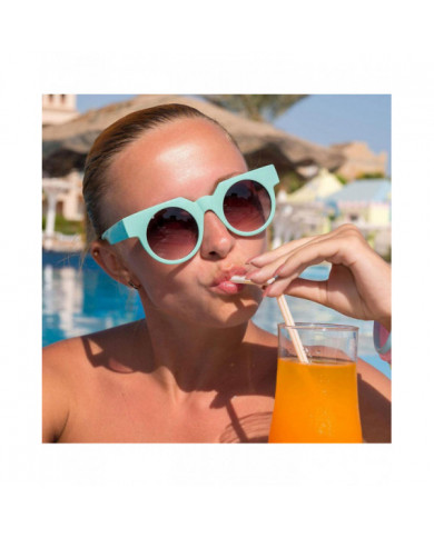 200 pièces en plastique pailles 8 pouces de long multicolore rayé lit