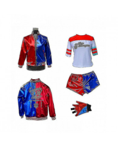 Harley Quinn Suicide Squad Cosplay Costume Femmes Halloween Party Fancy Dress Up Outfit Set