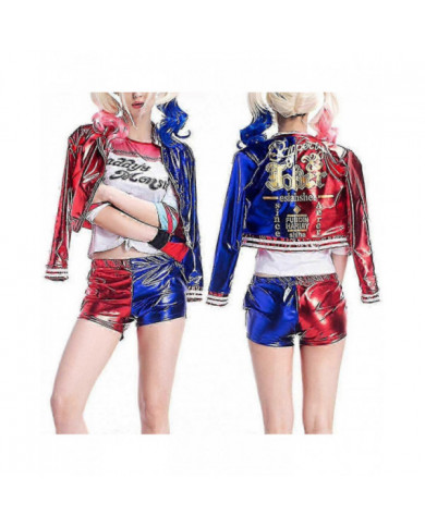 Harley Quinn Suicide Squad Cosplay Costume Femmes Halloween Party Fancy Dress Up Outfit Set