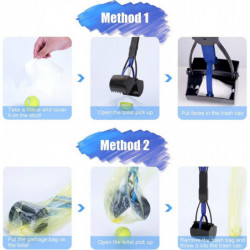 Pet Poop Shovel, Poop Scooper, 24" Inch Long Handle Solid Serrated Clamp Cleaning Pickup Crday Gift