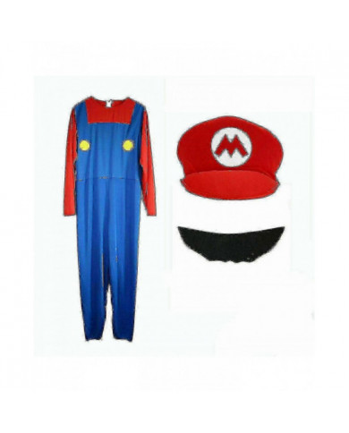 Homme Adulte Super Mario Et Luigi Déguisement Plombier Bros Halloween Costume-e