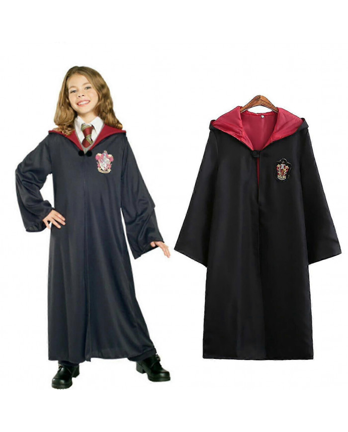 Harry Potter 6pc Ensemble Magic Wizard Cosplay Fancy Dress Cape Cloak Costume