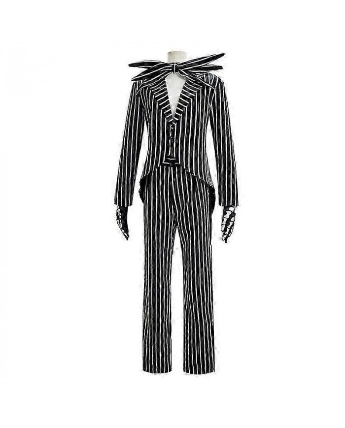 Halloween Jack Skellington Cosplay Costume Noir Robe pour Femmes Tenues Halloween Costumes Cosplay Rôle Play Party